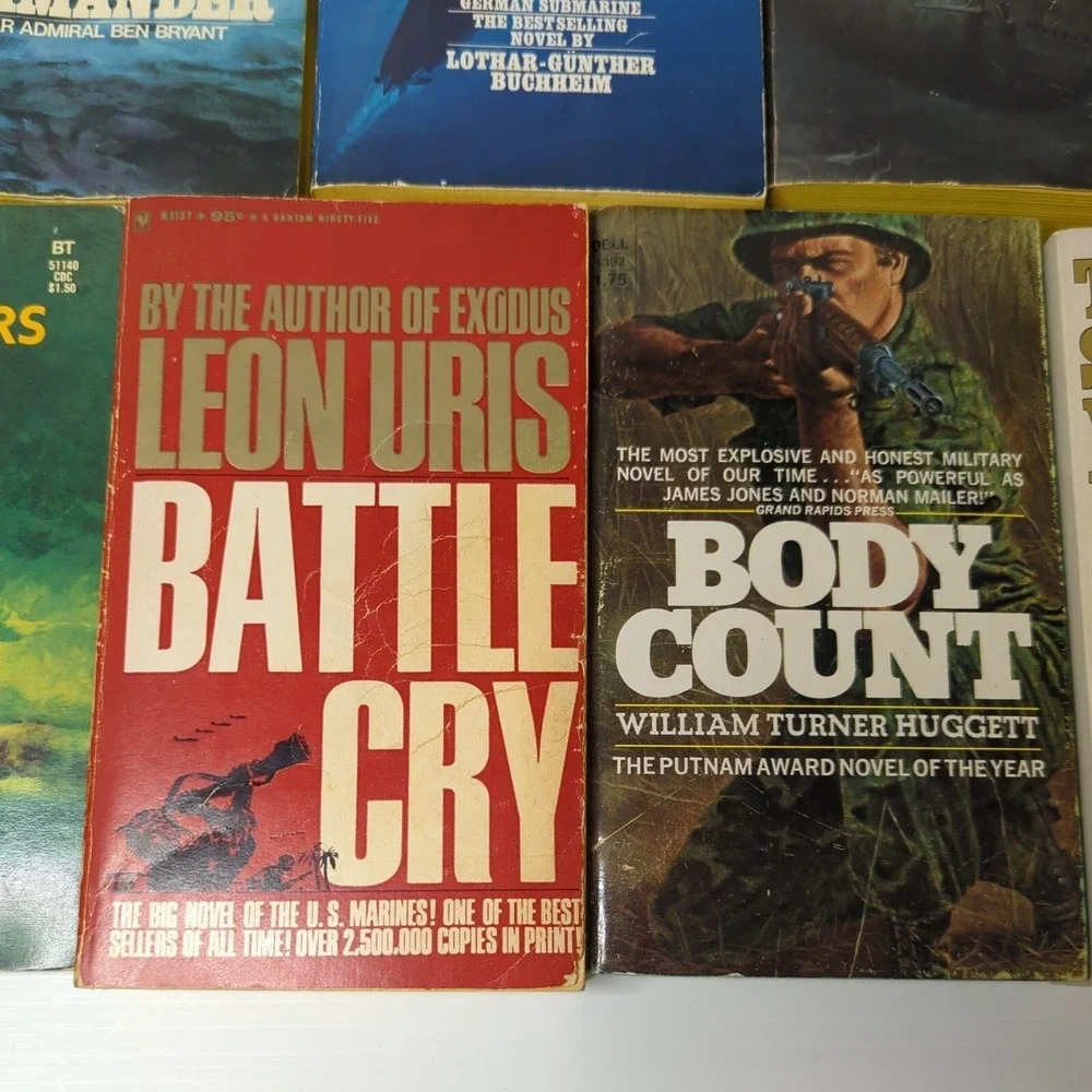 Wartime Combat WWII Novels (4) Submarine‎ (2) Air Force (2) Marine (1) OSS VTG